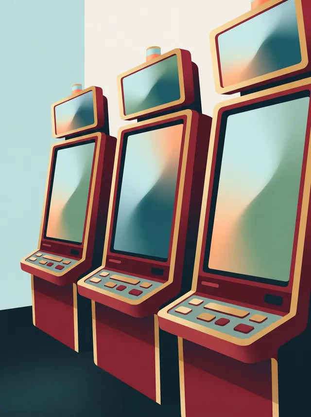 Slot cabinets on the Casino Dene floor